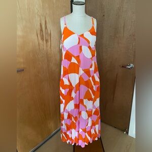Vibrant Orange and Pink Women's Dress